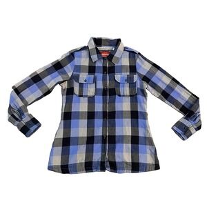 Sims Women's Flannel Short Large Lined  Snowboarding Button Up